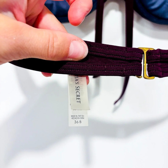 VICTORIA'S SECRET Plum Plunge Balconette Swimsuit  Top - Picture 6 of 6